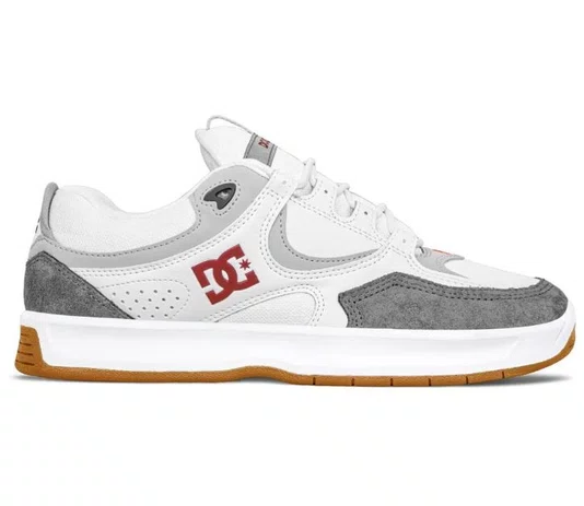 Tênis Masculino DC Kalynx Zero Importado - White/Grey/Red