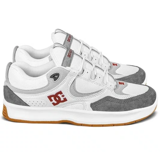 Tênis Masculino DC Kalynx Zero Importado - White/Grey/Red