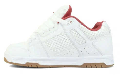 Tênis Masculino DC Stag Imp - White/Brick Red
