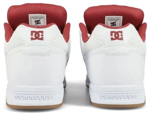 Tênis Masculino DC Stag Imp - White/Brick Red