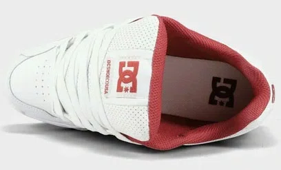 Tênis Masculino DC Stag Imp - White/Brick Red