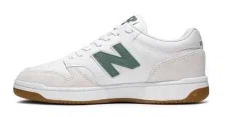 Tênis Masculino New Balance 480L - Branco/Verde Militar/Cinza