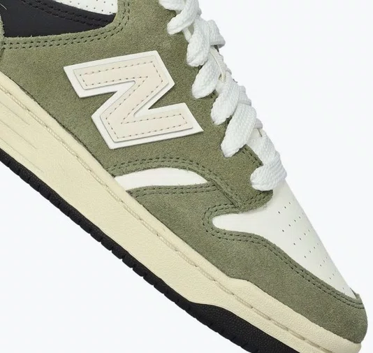 Tênis Masculino New Balance 480L - Dark Olivine/Sea Salt