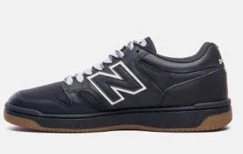 Tênis Masculino New Balance 480L - Preto/Branco/Natural