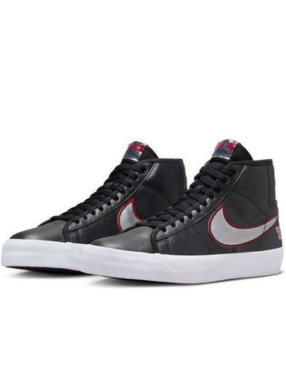 Tênis Masculino Nike SB Grant Taylor Zoom Blazer Mid Pro GT - Black/Metalic