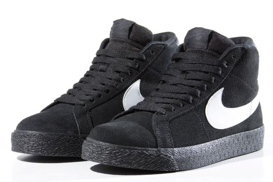 Tênis Masculino Nike SB Zoom Blazer Mid -  Black White/Black