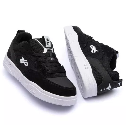 Tênis Masculino Ous Fluente - Branco Preto Essencial