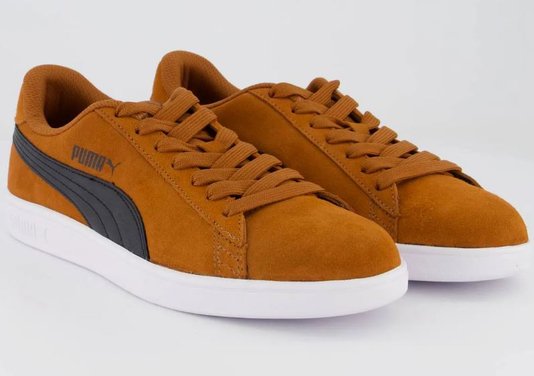 Tênis Masculino Puma Smash V2 BDP - Brown/White/Black