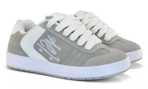 Tênis Masculino Qix Lado B Chorão - Cinza/Branco