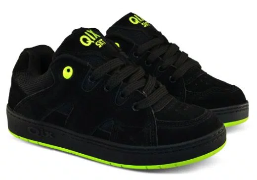 Tênis Masculino Qix Plaza - Preto/Verde Limão