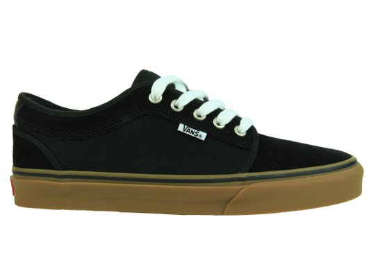 Tênis Masculino Vans Chukka Low Cabedal em Lona e Camursa - Black/Gum