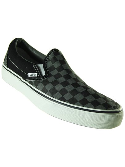 Tênis Masculino Vans Classic Slip On - Black/Pewter Checkerboard
