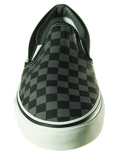 Tênis Masculino Vans Classic Slip On - Black/Pewter Checkerboard