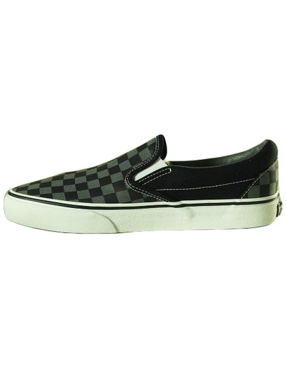 Tênis Masculino Vans Classic Slip On - Black/Pewter Checkerboard