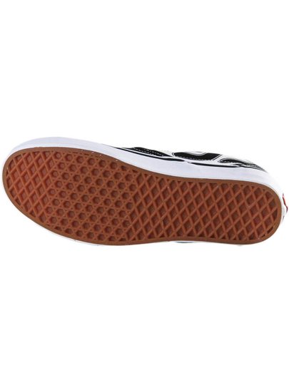 Tênis Masculino Vans Classic Slip-ON - (Flame) Black/White