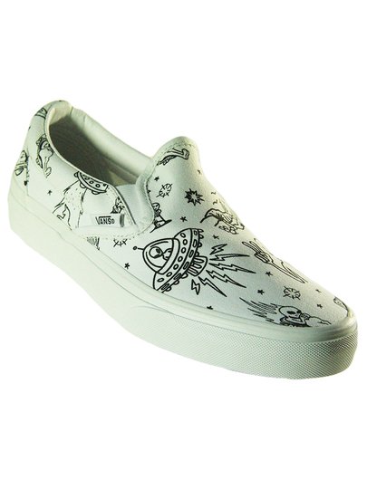 Tênis Masculino Vans Classic Slip-On Unidentified - Paint White