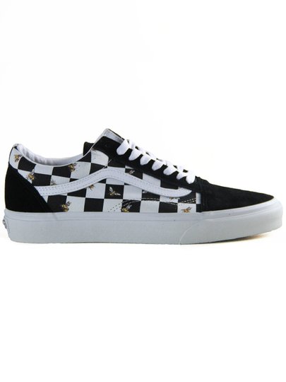 Tênis Masculino Vans Old Skool (Bee Check)BLK/True White