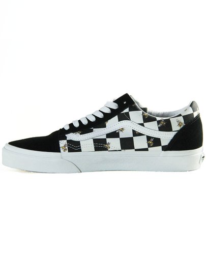 Tênis Masculino Vans Old Skool (Bee Check)BLK/True White