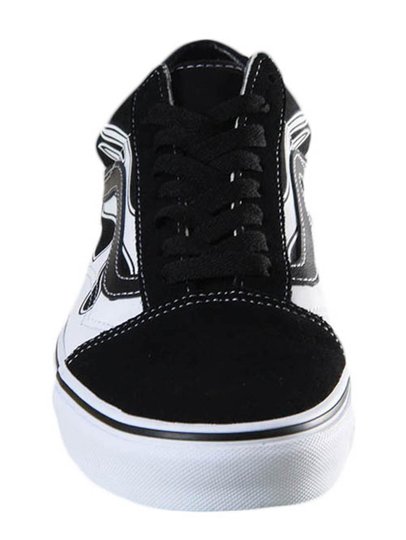 Tênis Masculino Vans Old Skool - (Flame) Black/White