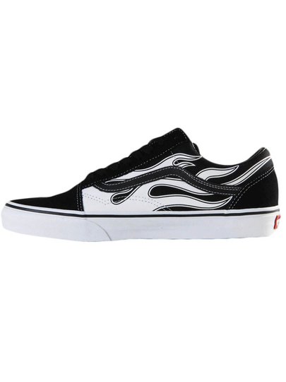 Tênis Masculino Vans Old Skool - (Flame) Black/White