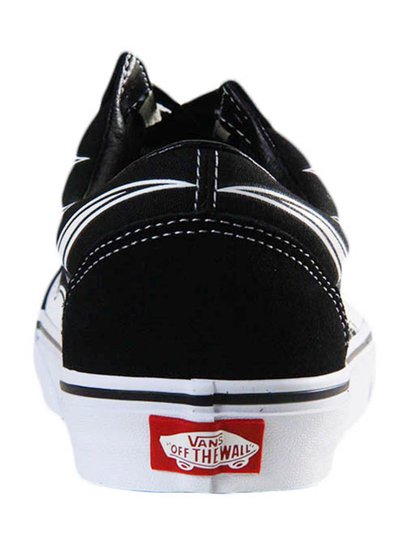 Tênis Masculino Vans Old Skool - (Flame) Black/White