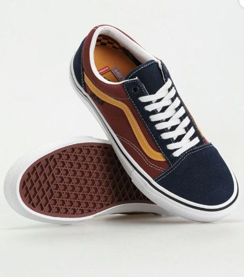 Tênis Masculino Vans Old Skool Pro Skate - Navy/Burgundy