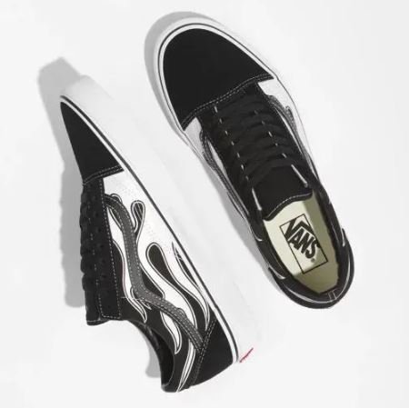 Tênis Masculino Vans Old Skool Reflective Flame - Black