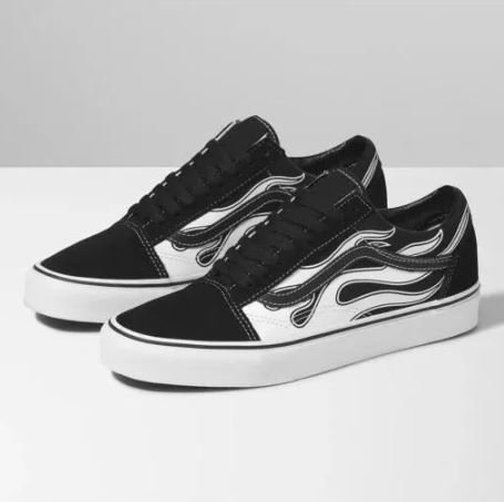 Tênis Masculino Vans Old Skool Reflective Flame - Black