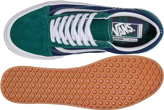 Tênis Masculino Vans Old Skool Skate - Tartan Green/Blue
