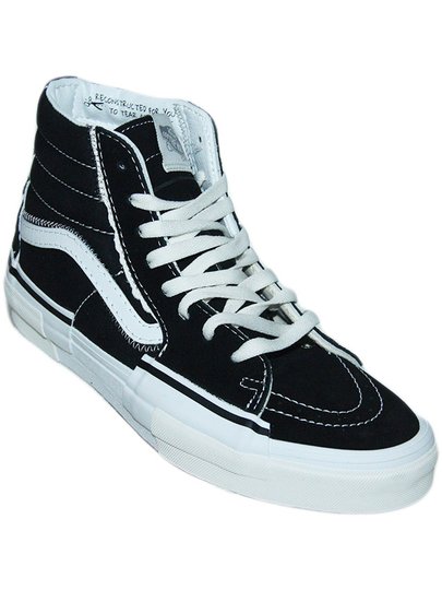 Tênis Masculino Vans SK8 HI Reconstruct - Black/True White