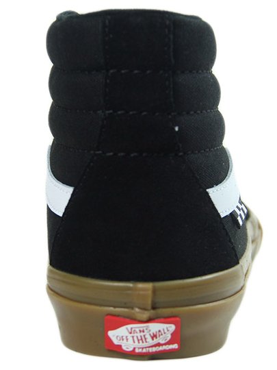 Tênis Masculino Vans Skate SK8-HI - Black/Gum