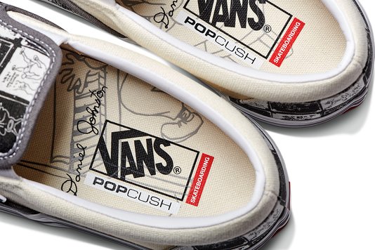 Tênis Masculino Vans Skate Slip-on x Daniel Johnston - Raven