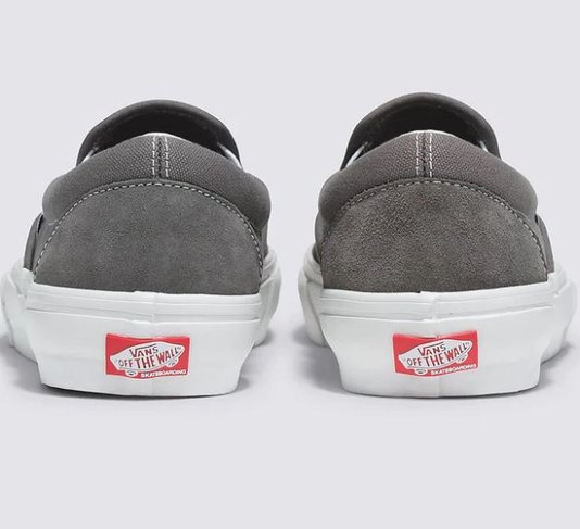 Tênis Masculino Vans Slip On Pro - Pewter/True White