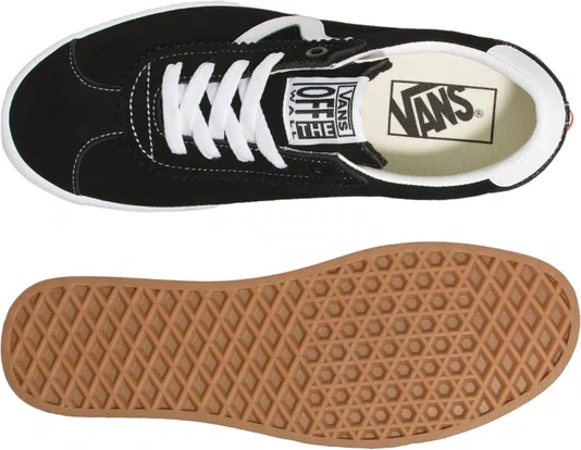 Tênis Masculino Vans Sport Low clássico - Preto/Branco