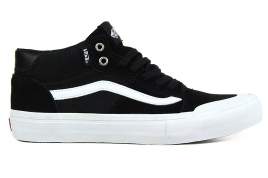 Tênis Masculino Vans Style 112 Mid Pro - Black/White