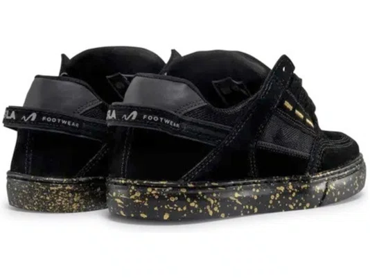 Tênis Feminino Tesla Coil Camurça Skate Premium - Black/Gold