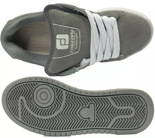 Tênis Unissex Freeday Jab - Chumbo/Branco