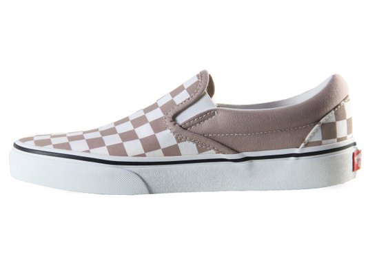 Tênis Vans Feminino Classic Slip-On (CHECKERBOARD) - Etherea/True white