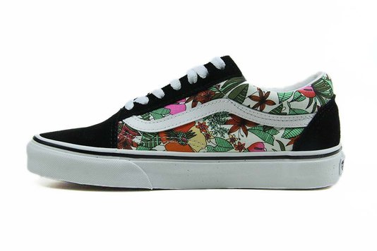 Tênis Feminino Vans Old Skool Multi Tropic -Black/True White