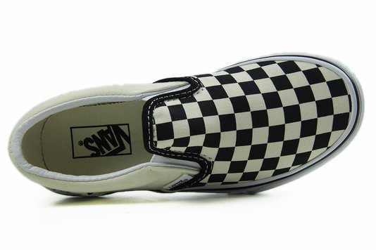 Tênis Vans Infantil Classic Slip-On - (Checkerboard) Black/Wht