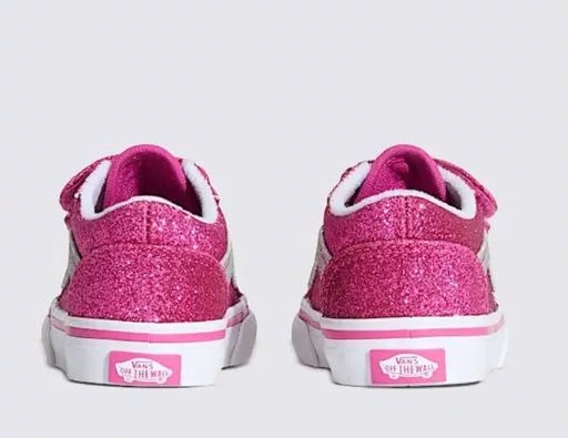 Tênis Vans Infantil Old Skoll V - Glitter Raspberry Rose