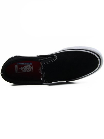 Tênis Vans masculino Classic Slip On Pro - Black/White/Gum