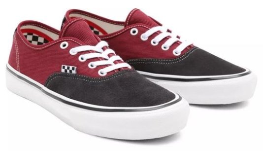Tênis Vans Masculino Skate Authentic - Asphalt Pomegranate