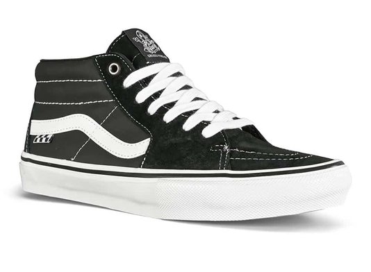 Tênis Vans Masculino Skate Grosso Mid - Black/White/Emo Leather