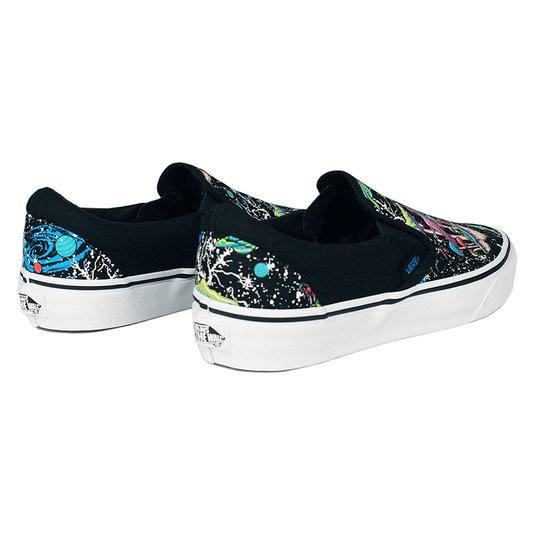 Tênis Vans Slip On Glow Black - True White