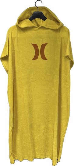Toalha Poncho Hurley de Algodão Super Macia para Prática do Surf na Praia - Amarelo