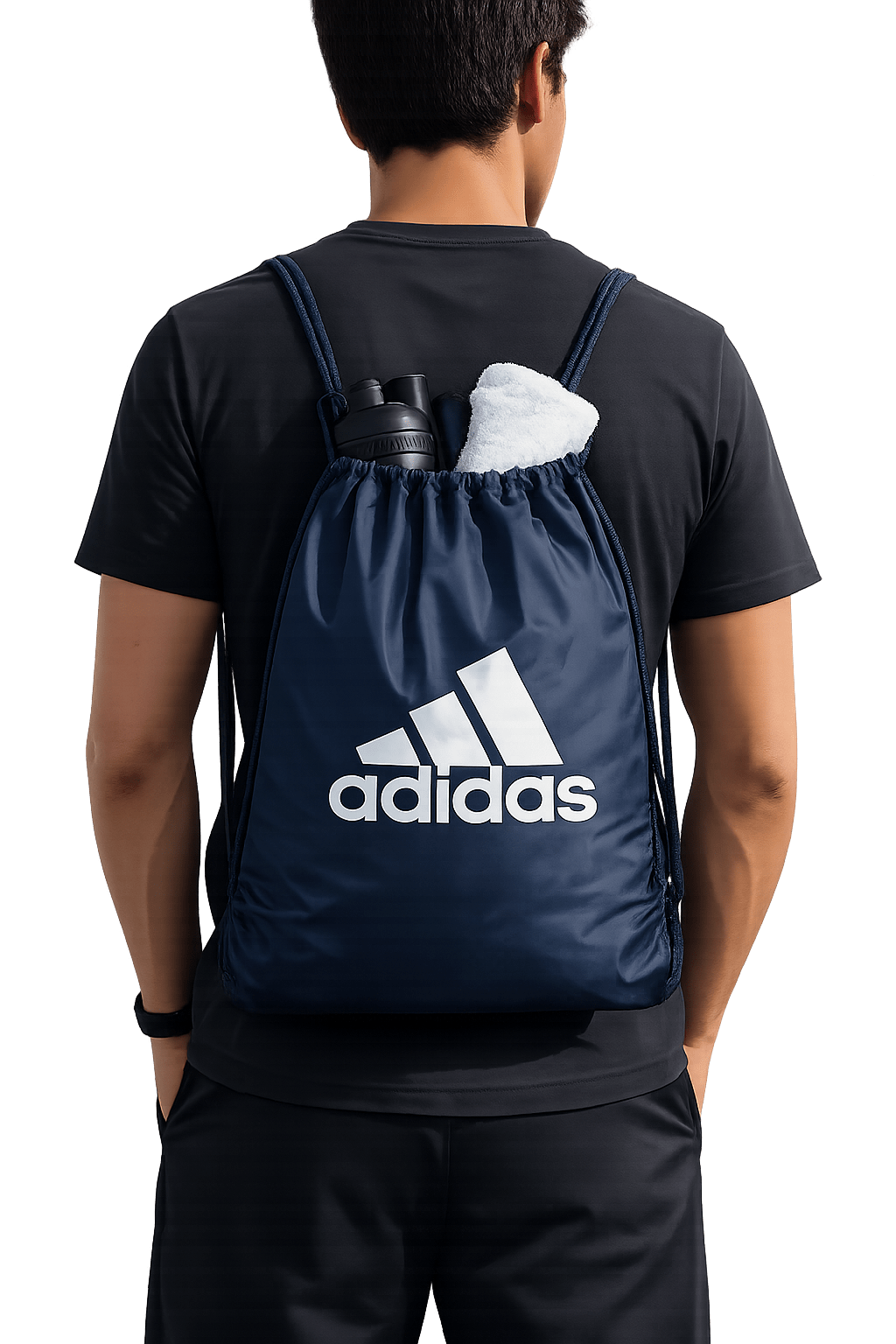 Mochila Tipo Saco Adidas Ginástica Linear - Marinho