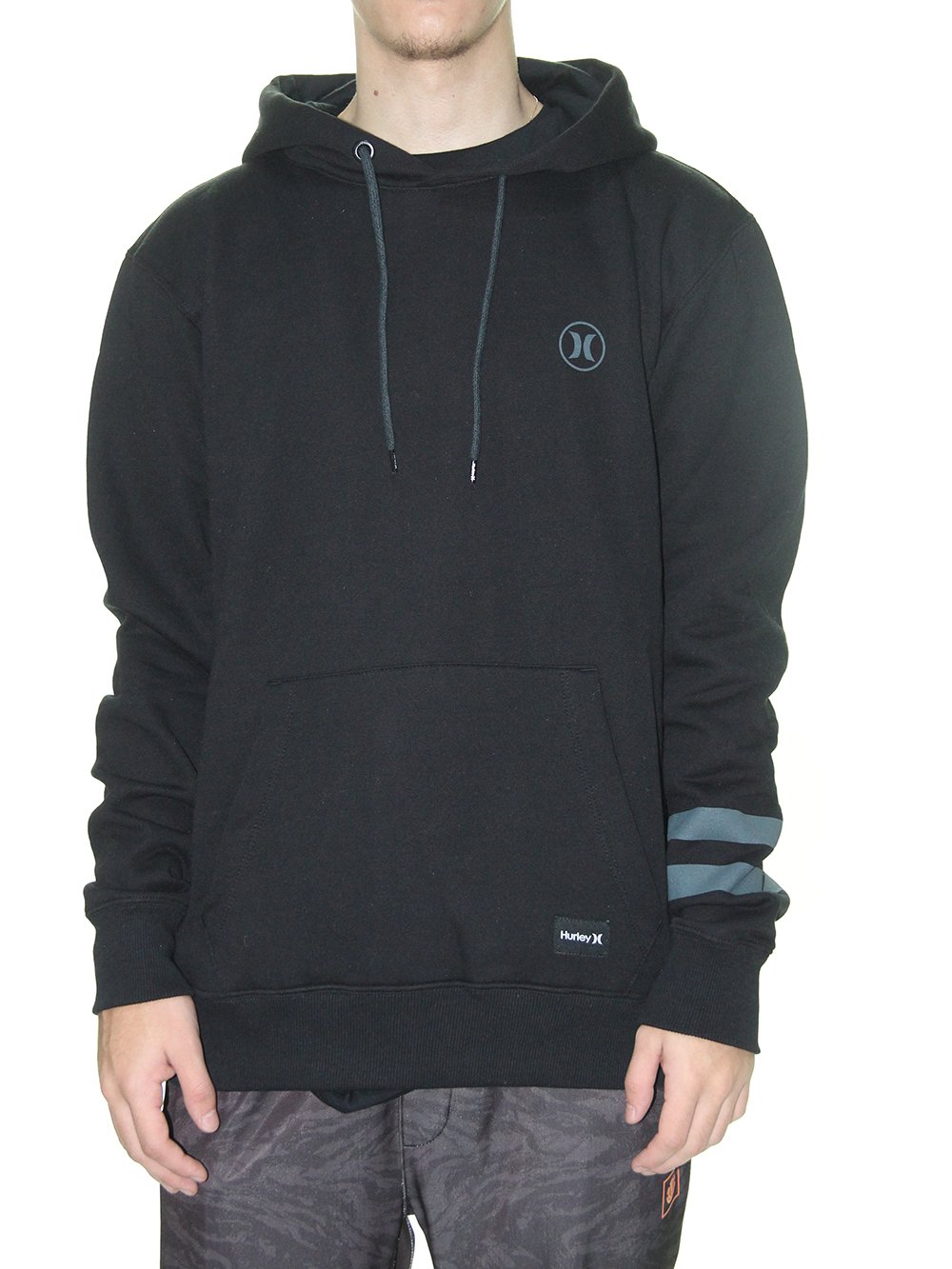 Moletom Masculino Hurley Icon Manga Longa Canguru - Preto - Home
