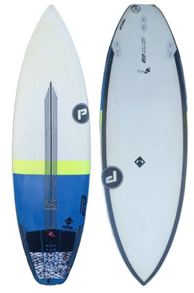 Prancha de Surf Pro Ilha 5.8 Pro ilha epoxy usada - Branco/Amarelo