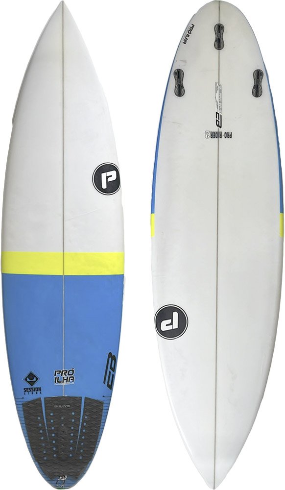 Prancha de Surf Pro-Ilha Pro-Rider 2 Seminova 6.1 - Branco/Azul